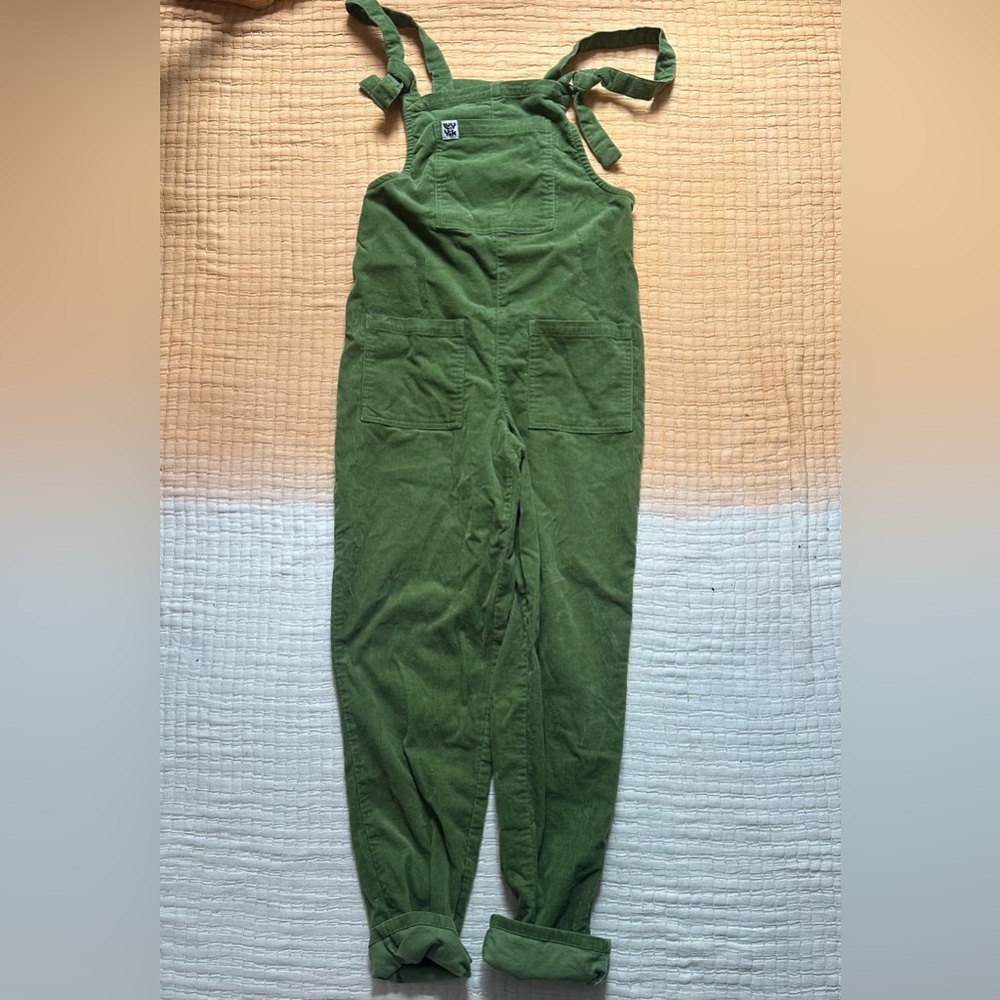 Green Corduroy Dungarees